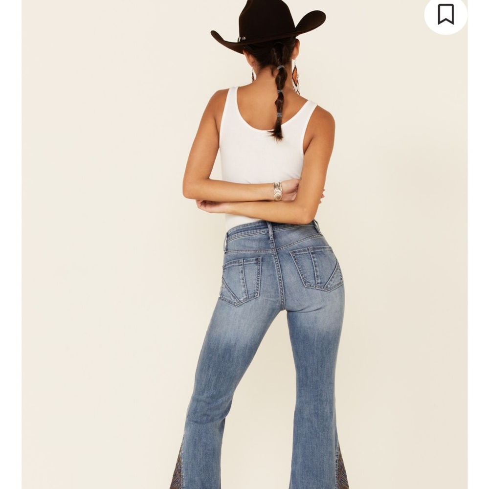 Shyanne Crochet Wide Leg High Rise Jeans